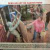 Jane Filer painting, 621Canyon Road 10-17-14, photo by Eddie Moore - Albuquerque Journal